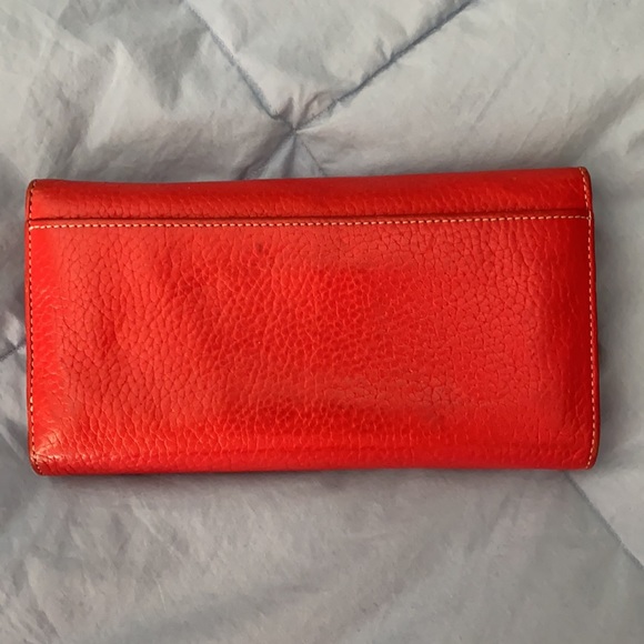 Bright Red Kate Spade Leather Trifold Wallet - Picture 3 of 3